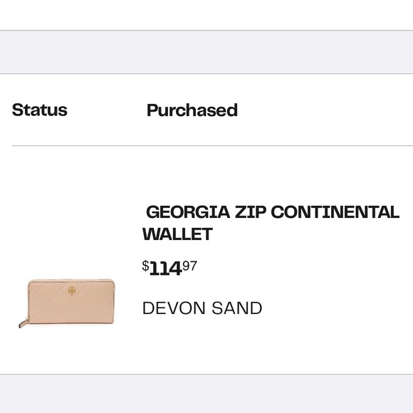 Tory Burch - beige leather wallet - Picture 2 of 5